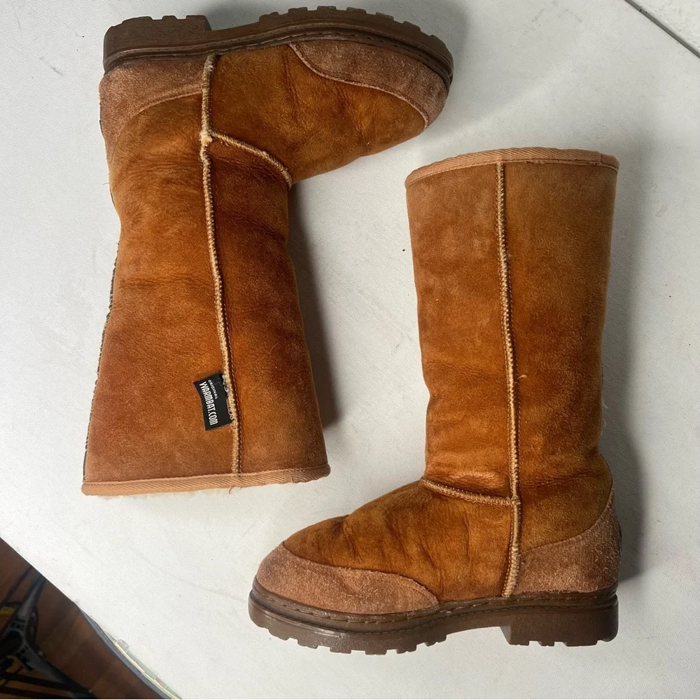 Warmbat Australia tan Sherpa mid calf boots